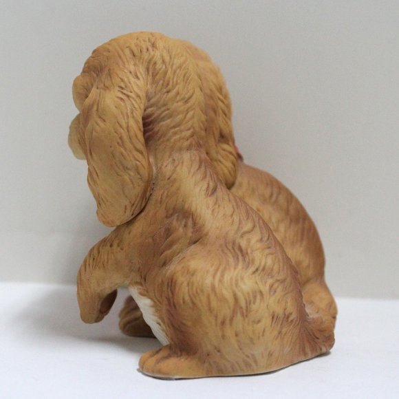 Vintage 1988 Masterpiece Porcelain by Homco Cocker Spaniels Puppy Dogs Figurine - Picture 4 of 8